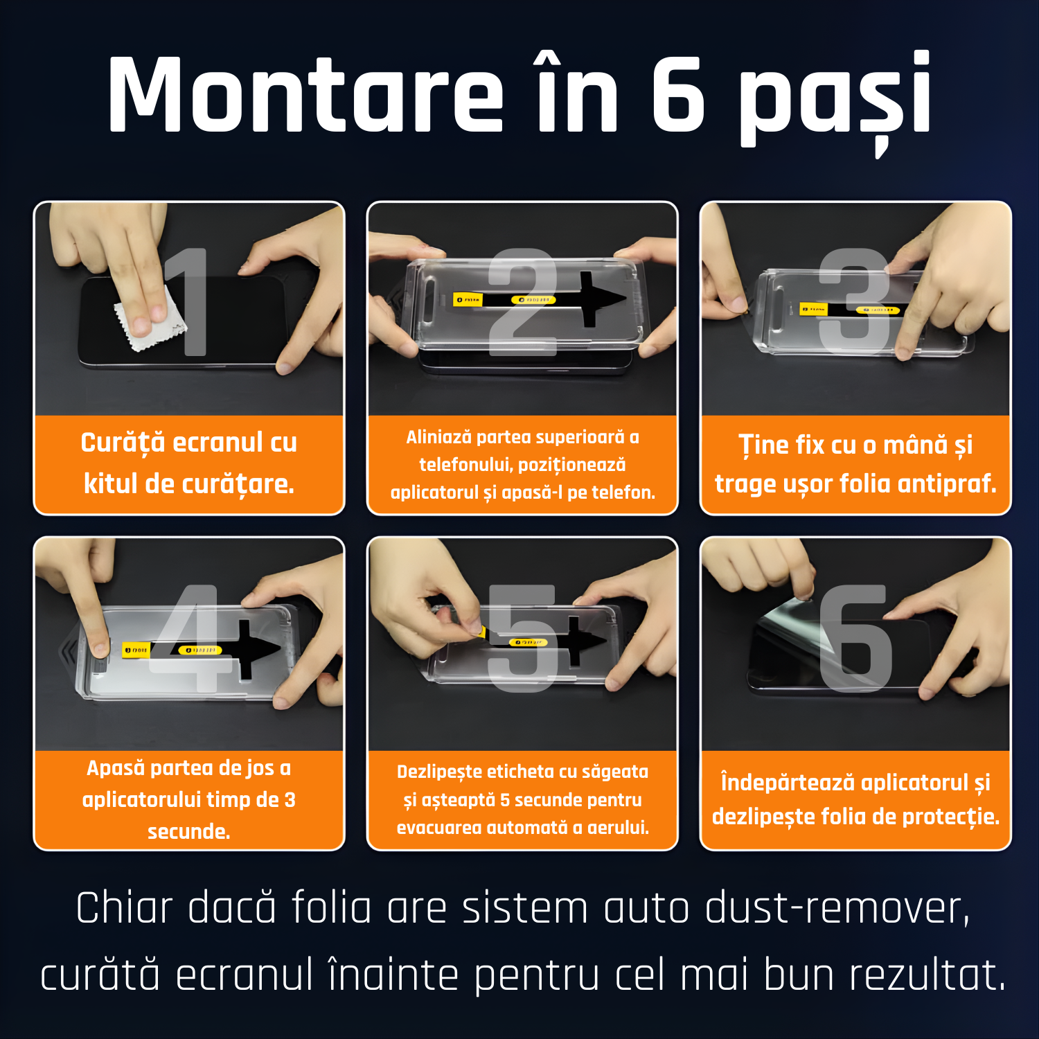 Folie Sticlă iPhone, 9H, Transparentă, cu Dispozitiv de Aliniere